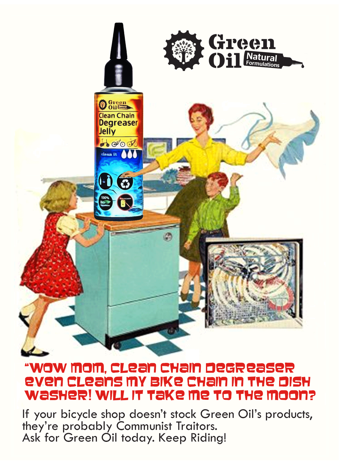 Clean Chain degreaser can be cleaned in a dishwasher
